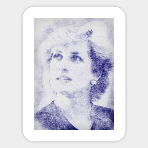 diana princess Sticker by pucil03